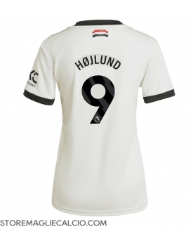 Manchester United Rasmus Hojlund #9 Maglia Gara Terza Repliche 2024-25 Donna Maniche Corte